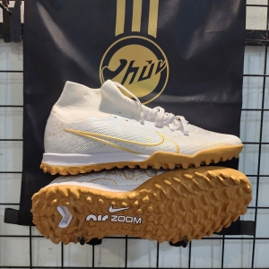 Nike Air Zoom Mercurial Vapor 15 Trắng Vàng Đồng Cổ Cao TF